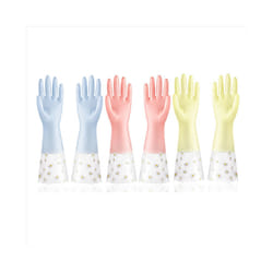 CNNOTEPAD Dishwashing Cleaning Gloves 3 Pairs - Reusable Rubber 42CM