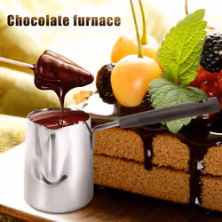 Stainless Steel and Coffee Warmer, Coffee Pot,Mini Melting Pot and Milk Pot with Spout -