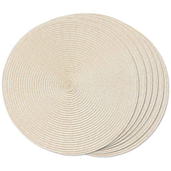Round Braided Placemats 6 Dining Table Placemats Woven Washable No Placemats 15"