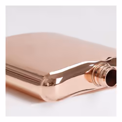 Gold Color 6oz Stainless Steel Vodka Hip Flask for Alcohol Bottles, Liquor Whiskey Bottles, Groomsmen Gifts with