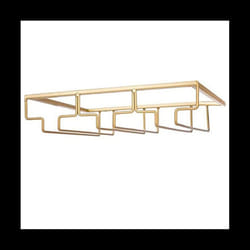 3 Rows Wine Glass Rack Under Cabinet Stemware Holder Iron Wine Glass Organizer Glasses Storage Hanger for Bar Kitchen