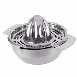 2X Stainless Steel Juice Reamer Glass Manual Juicer Orange Lemon Squeezer