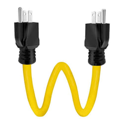 Male Extension Cord, RV & Generator Adapter Cord, 5-15P for Transfer Switch, 12AWG 125V Double Male Extension Cord