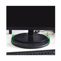 12 Inch Heavy Duty Rotating Swivel Steel Stand for Monitor TV Turntable Lazy Susans Black Round Shape