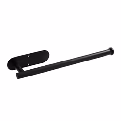 Paper Towel Holder Wall Mount, Under Cabinet Paper Towel Holder, Drilling or Self Adhesive Paper Towel Holder,Black