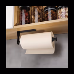 Paper Towel Holder Under Cabinet, Black Kitchen Roll Holder Wall Mounted, Home Kitchen Wall Mounted Paper Holder