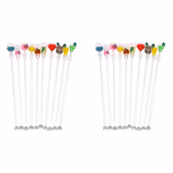 20Pcs Cocktail Stirrer Drink Mixing Stick Set Acrylic Cocktail Mixer Blender Bar Supplies Swizzle Stirrer