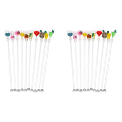 20Pcs Cocktail Stirrer Drink Mixing Stick Set Acrylic Cocktail Mixer Blender Bar Supplies Swizzle Stirrer