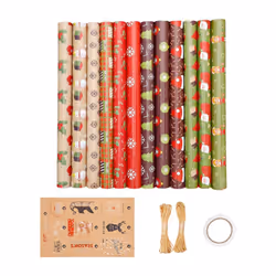 12 Pack Wrapping Paper Sheets,for Christmas Birthday Party Wrapping Paper Set