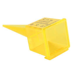 10 Pcs 1.5 inch Rain Gauge, Sprinkler Gauge, Wide Mouth, Yellow Garden Outdoor Water Measuring Tool