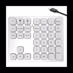 Mini Wireless Bluetooth Keyboard Phone Tablet Keyboard Bluetooth Keyboard Mouse for Android White