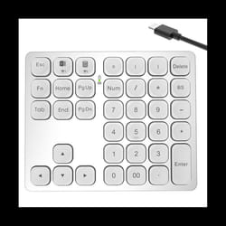 Mini Wireless Bluetooth Keyboard Phone Tablet Keyboard Bluetooth Keyboard Mouse for Android White