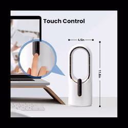 Desk Fan Bladeless, Office Fan Small Cooling Fan Portable Silent Fan Type-C Charging for Office, Living Room, Bedroom