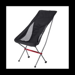 Portable Folding Camping Chair Outdoor Moon Chair Collapsible Foot Stool for Hiking Picnic Fishing Chairs Tools,Black