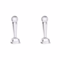 9 x 2.8Inch Crystal Glass Golf Trophy for Adults Kids Golf Tournament
