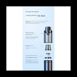 13000Pa Portable Car Vacuum Cleaner Strong Suction Brushless Vacuum Cleaner Dual Use Handheld Desktop, silver