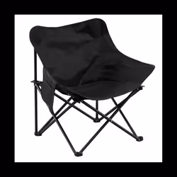 Outdoor Portable Camping Chair Folding Lengthen Camping Chair for Travel, Camping, Hiking, Fishing, Picnic, Beach,Black