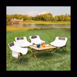 Outdoor Portable Camping Chair Folding Lengthen Camping Chair for Travel, Camping, Hiking, Fishing, Picnic, Beach,Black