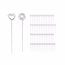 600 Pieces Metal Wires Memo Clip Note Card Holders Table Number Clip Photo Stand for Wedding Party
