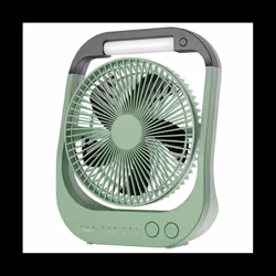 USB Desk Fan 10000MAh Rechargeable Battery Operated Fan 4 Speeds Table Fan 8inch Camping Fan 180Rotation LED Light