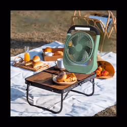 USB Desk Fan 10000MAh Rechargeable Battery Operated Fan 4 Speeds Table Fan 8inch Camping Fan 180Rotation LED Light