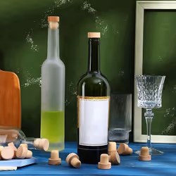 200Pc Wine Bottle Cork T Shaped Cork Plugs for Wine Cork Wine Stopper Reusable Wine Corks Wooden and Rubber Wine Stopper