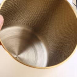 2X Stainless Steel Champagne Bucket Home Hammered Ice Wine Bucket KTV Wine Cooler Ice Square Bucket Beer Bucket,Gold