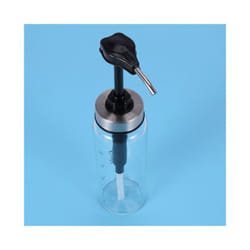 5X Sauce Pump Dispenser with Glass Bottle Leakproof Kitchen Condiment Dispenser for Honey Ketchup Mustard Mayo