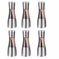 6X Pepper and Salt Grinder 2 in 1,Dual Mill Shaker with Adjustable Coarseness By Ceramic Rotor, Kitchen Accessories