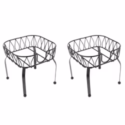 2X Metal Iron Drink Dispenser Stand Basket Party Juice Tea Bucket Holder Stand S