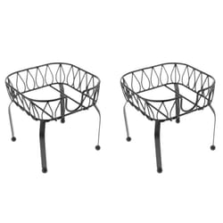 2X Metal Iron Drink Dispenser Stand Basket Party Juice Tea Bucket Holder Stand S