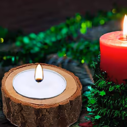 24Pcs Wooden Candle Holder,Votive Holder for Wedding Party