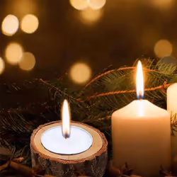 24Pcs Wooden Candle Holder,Votive Holder for Wedding Party