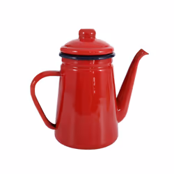 3X 1.1L High-Grade Enamel Coffee Pot pour Over Milk Water Jug Pitcher Barista Teapot Kettle for Gas Stove Red