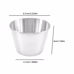 96 Pack Stainless Steel Condiment Sauce Cups,Commercial Grade Dipping Sauce Cups,Ramekin Condiment Cups Portion Cups