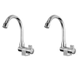 2X Caravan Boat Rotation Copper Sink Faucet Folding Cold Water Faucet Kitchen Bathroom