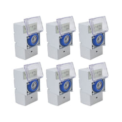 6X SUL181H Mechanical Timer 24 Hour Timer Relay Electric Programmable Timer 24 Hour DIN Rail Timer Switch
