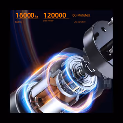 16000Pa Car Vacuum Cleaner Air Pump Cordless Vacuum Cleaner for Household Automatic Cleaning Portable Mini Vacuum