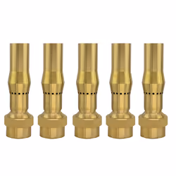 5X 3/4 Inch Brass Foam Jet Fountain Nozzles Garden Landscape Fountain Adjustable Nozzle Garden Pond Fountain Equipment