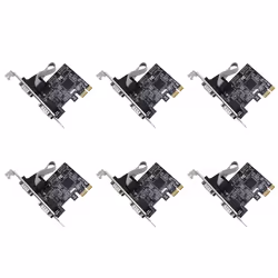 6X PCIe to Serial Ports RS232 Interface PCI-E PCI Express Card Adapter Industrial Control Computer Expansion Card