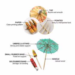1440Pcs Cocktail Umbrella for Drink&Food, Decorative Toothpicks for Party,Hotel, Restaurant, Bar,Hawaiian Party