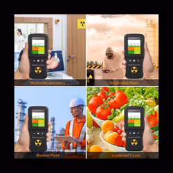 Geiger Counter Nuclear Radiation Detector Real-Time Mean Cumulative Dose Modes Radioactive Tester Temperature Humidity
