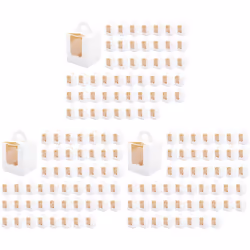 150 PCS Single Cupcake Boxes White Individual Cupcake Carrier Holders with Window Inserts for Bakery Wrapping Packaging