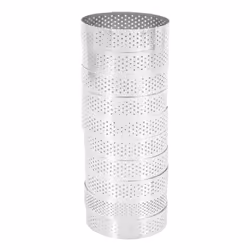 60 Pcs Circular Stainless Steel Tart Ring Tower Pie Cake Mould Perforated Cake Mousse Ring,8cm