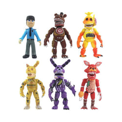 6pcs FNAF Five Nights At Freddy's Light Up Action Figures Face-changing Toys
