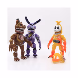6pcs FNAF Five Nights At Freddy's Light Up Action Figures Face-changing Toys