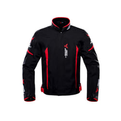 Waterproof Motorcycle Jacket Moto Jacket +Pants Riding Racing Motorbike Clothing Moto Suit for 4 Season - 1702-Red Jacket, M