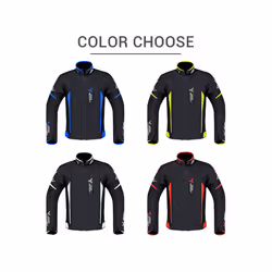 Waterproof Motorcycle Jacket Moto Jacket +Pants Riding Racing Motorbike Clothing Moto Suit for 4 Season - 1702-White Jacket, M