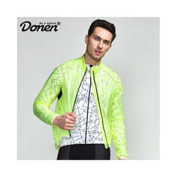 Waterproof Cycling Jacket UPF30+ MTB Bicycle Bike Rain Jacket chubasquero impermeab Outdoor Sport Windproof Cycle Clothing - fluo yellow, L