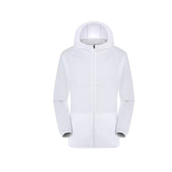 Quick Dry Skin Coat Sunscreen Waterproof UV Women thin Army Outwear Ultra-Light Windbreake Jacket Women Men Windproof Coat Jacke - B4  White, XXXL